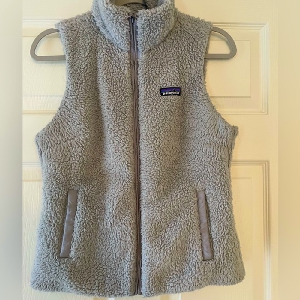 Patagonia Gray Los Gatos Fuzzy  Vest Sz Small